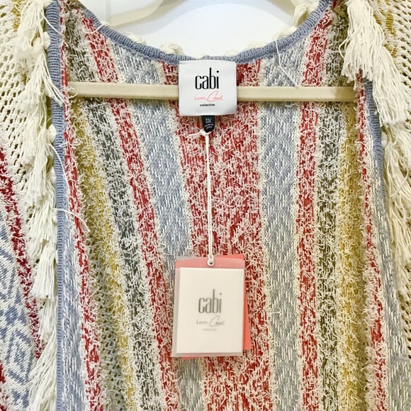 CAbi Siesta Tassel Poncho, Size XS/S, NWT